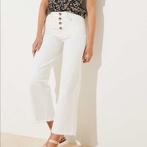 NWT The Loft Wide Leg Crop Jean